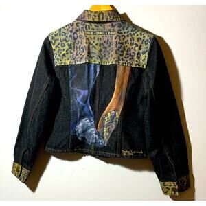 Mudd jean jacket Y2K hand painted size small